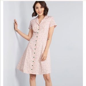 ModCloth Pink Button Up Dress